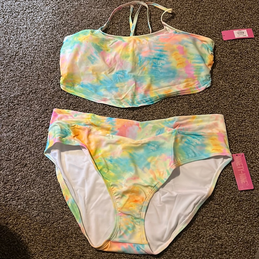 NINETY-NINE DEGREES COTTON CANDY SKY BIKINI: NEW WITH TAGS: SIZE 2X